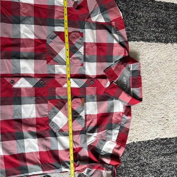 Orvis Gray and Red Plaid Button-Up Shirt - Picture 5 of 6